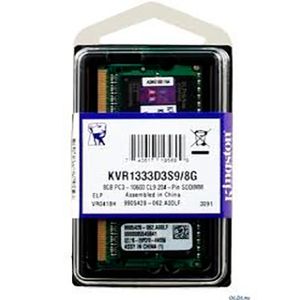Memória para Notebook 8GB DDR3 1333MHZ | PC3-10600 Kingston RAMM SODIMM KVR1333D3S98G