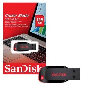 Pen Drive SanDisk Cruzer Blade 128GB USB 2.0 - SDCZ50-128G-B35 - 1900