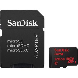 Cartão de Memória SanDisk 128Gb  Micro SD Ultra Classe 10 Velocidade até 80Mbs | SDSQUNC-128G-GN6MA
