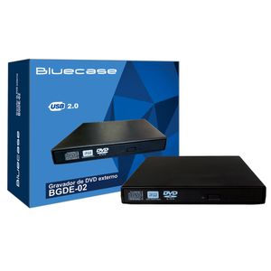 Gravador de CD e DVD Externo BlueCase USB | BGDE02CASE