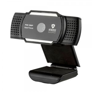 Webcam Kross Elegance Full HD 1080P Foco Automático com Tripé Ajustável - KE-WBA1080P