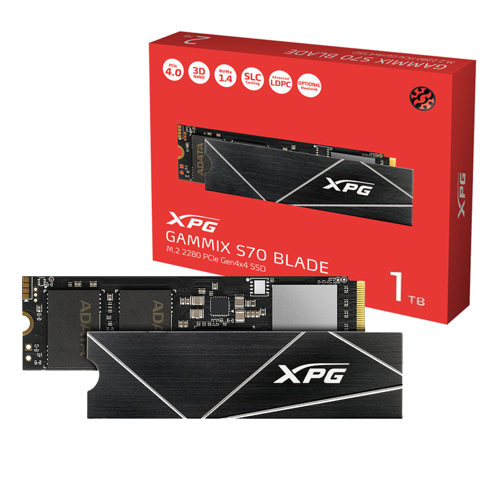 HD-SSD-M-2-XPG-Adata-Gammix-S70-Blade-1Tb-PCI-e-4-0x4-AGAMMIXS70B-1T-CS -  Matron Informática