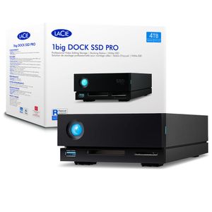 HD Externo LaCie 4Tb 1Big Dock Thunderbolt USB 3.0 e USB-C  DP 1,4 - STHS4000800