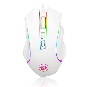 Mouse Gamer Redragon Griffin 7200DPI RGB Branco - M607W