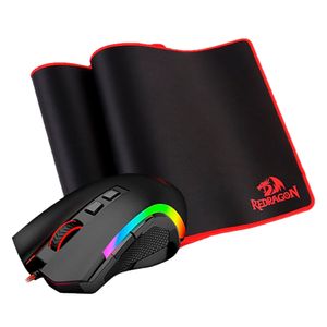 Kit Gamer Redragon M607-BA Mouse USB 7200DPI e Mousepad (800x300mm)
