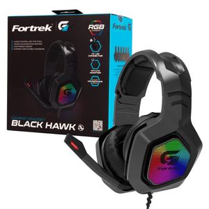 Headset Fortrek G Black Hawk RGB P3 e USB